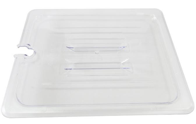 Polycarbonate Half-size Clear Slotted Cover for Food Pan 1 Polycarbonate Half-size Clear Slotted Cover for Food Pan